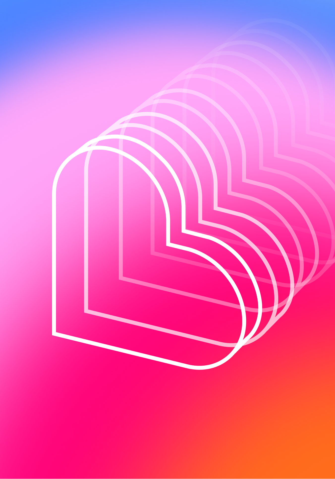 Lovable heart logo on a pink and blue gradient